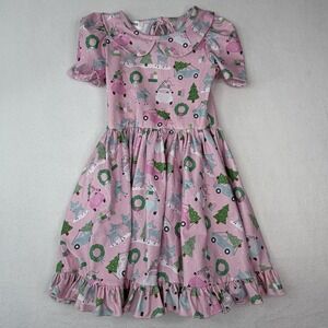 Girlhood 5 Girls Dress Christmas Ruffle Holiday Cute Event Party